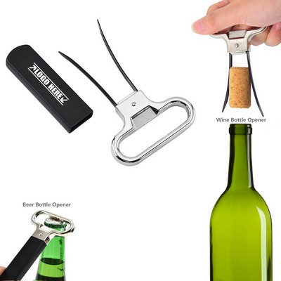 Versatile 2-in-1 Wine Bottle Opener Cork Removal