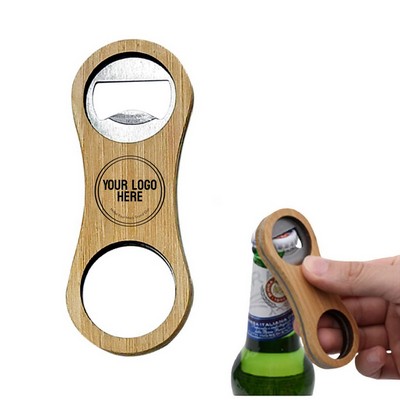 Bamboo Stainless Steel Beer Bottle Opener