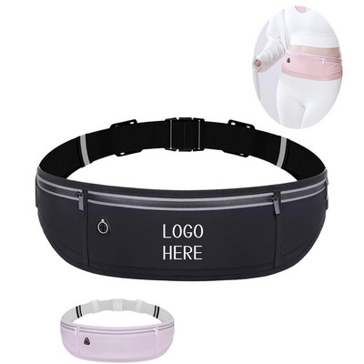 Running Belt Fanny Pack: Slim Breathable 3 Pocket