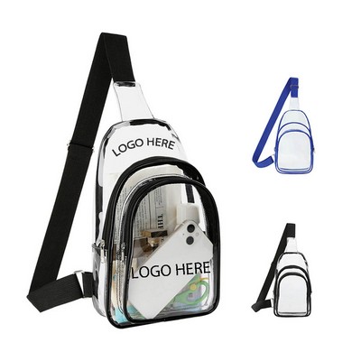 Clear PVC Crossbody Sling Bag Backpack