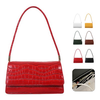 Women's Crocodile Pattern Shoulder Bag