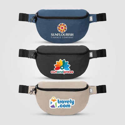 Helsinki rPET Anti-Theft Hook-Zip Waist Bag – 2L - Heat Transfer