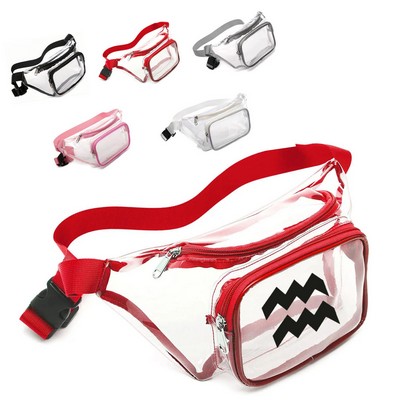 Clear Vinyl Waist Pack Belt Bag