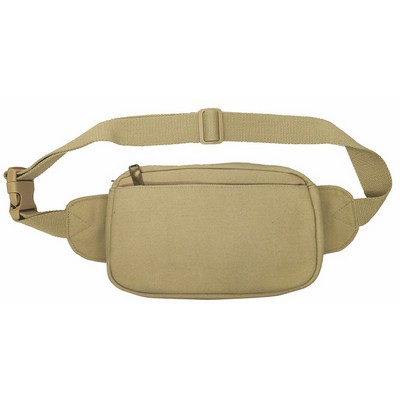 Cotton Canvas 3-Zipper Fanny Pack
