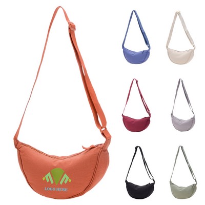 Custom Logo Crescent Crossbody Sling Bag